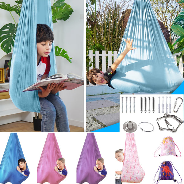 1pc Indoor Therapy Sensory Swing For Kids, Special Needs Joy Cuddle Ceiling Snuggle Swings, Outdoor Room Adjustable Fabric Hammock For Children Child Teens Autism, ADHD, Aspergers, Sensory Integration