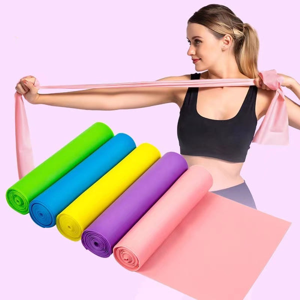 1pc Yoga Pilates Elastic Resistance Band, Stretching Strap For Training Exercise Fitness Home Workout