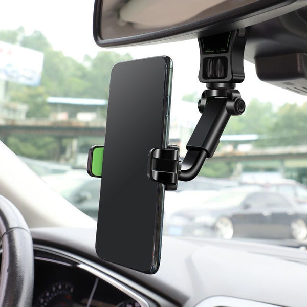 Adjustable Rearview Mirror Car Mobile Phone Holder