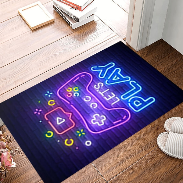 1pc Living Room Bedroom Non-Slip Floor Mat Game Console Printing Pattern