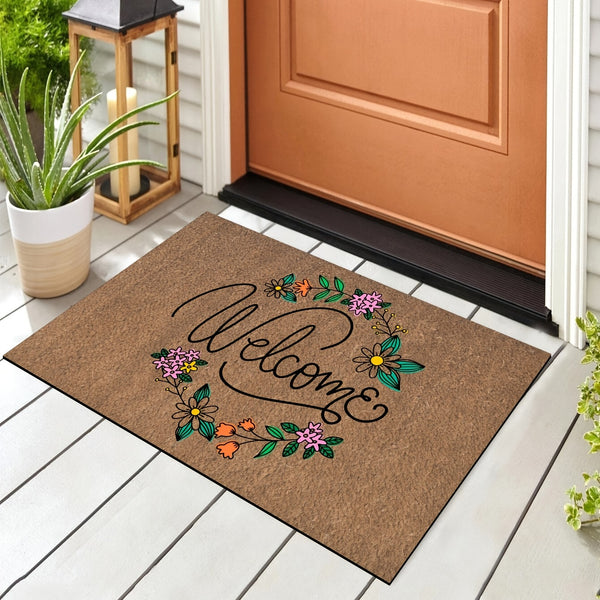 1pc Outdoor Doormat, Natural Entry Mat, Front Door Decor, Welcome Mat 15.7'' X 23.6''