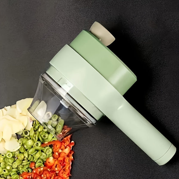 4 In 1 Electric Garlic Chopper, Food Processor Masher Garlic Crusher, 1pc