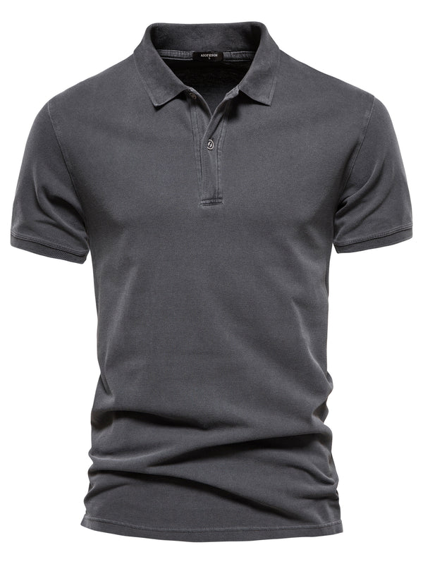 Men's Solid Cotton Polos