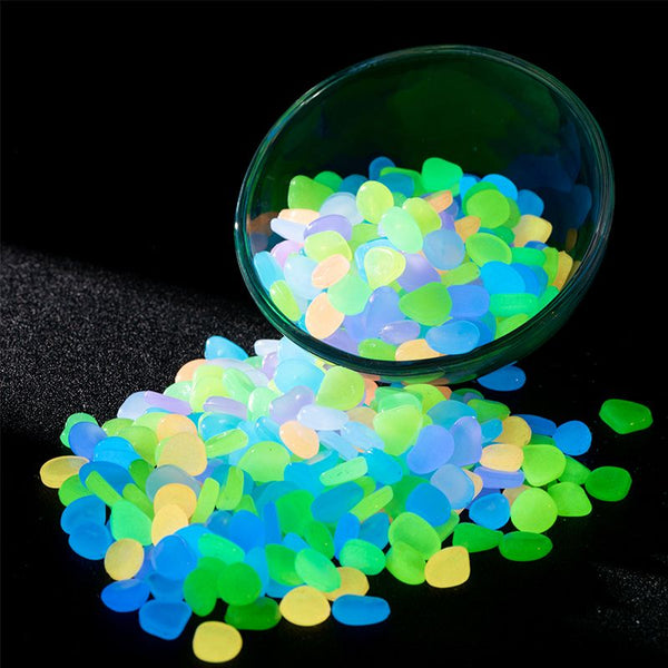 Colorful Pebbles For Fish Tank, Luminous Stone Artificial Fluorescent Stone For Vase Potted Plants