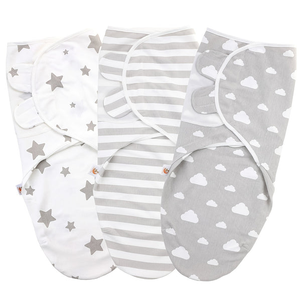 3pcs/Pack Swaddle Blanket For Baby Girl Boy, Easy Adjustable Infant Sleep Sack Wrap For Newborn Babies