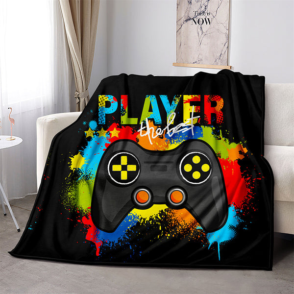 Warm Comfortable Cartoon Gaming Bedding, Throw Blanket For Couch Sofa