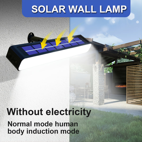 1pc Solar Wall Lamp, Waterproof Movement Induction Lamp, Courtyard Lighting, Garden Street Lamp, Solar Lamp, Outdoor Path Garage Security Wall Lamp