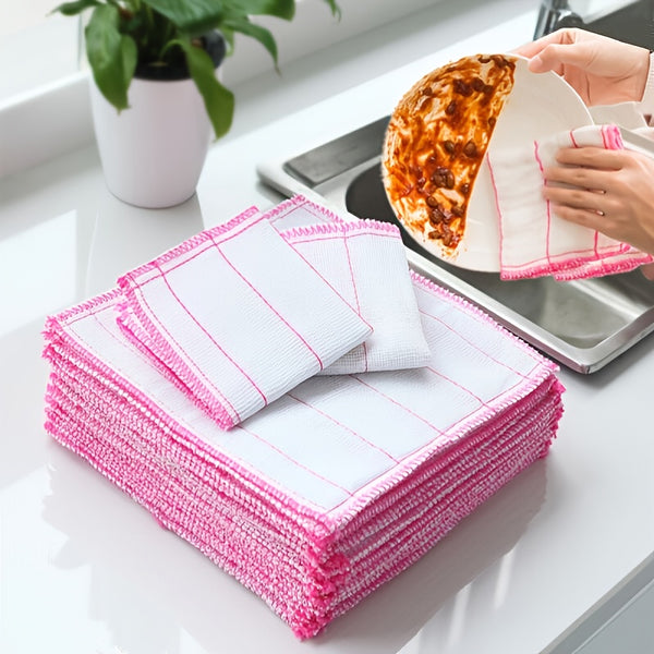 10pcs Kitchen Dishcloth , Dish Cloths For Washing Dishes