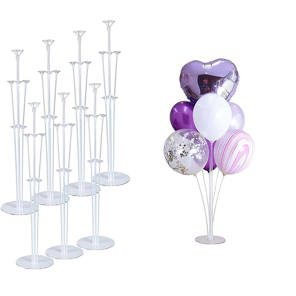 1set Desktop Balloon Stand Kit, Desktop Balloon Holder, Column Stand Reusable Clear Holder, For Birthday Party, Wedding, Happy Birthday Balloons Decorations