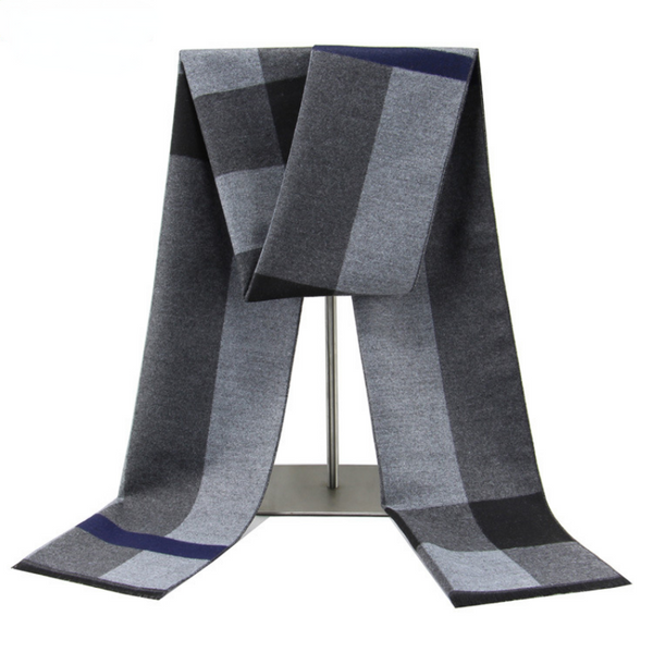 New Men's Winter Plaid Warm Scarf Imitation Cashmere Jacquard Fashion Commuter Casual Scarf