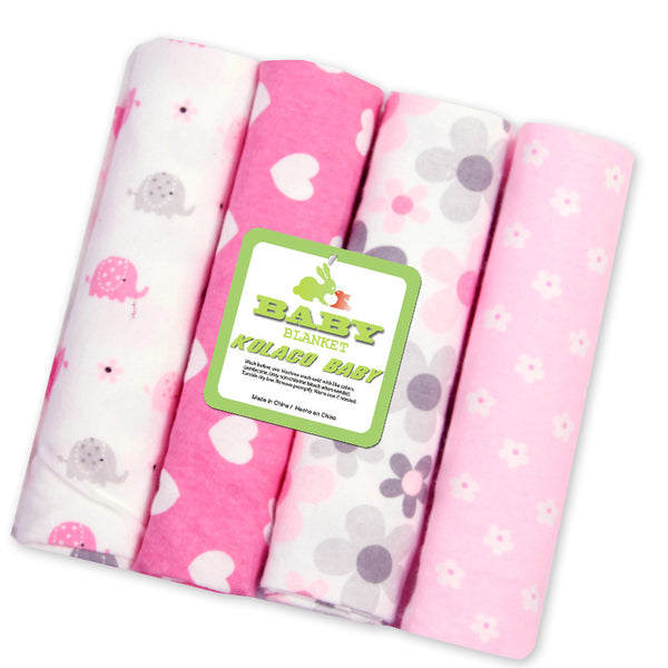 4pcs Cotton Receiving Newborn Baby Supersoft Blanket 76x76cm