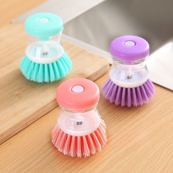 2pcs Dish Scrubber, Dishwasher Brush, Cleaning Brush With Liquid Dispenser