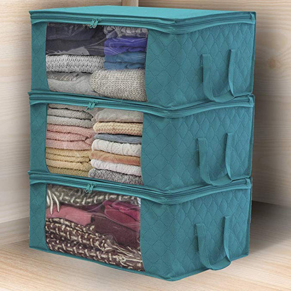 1pc Baby Clothes Storage, Non-woven Wardrobe Storage Bag, Quilt Clothes Organizer, Dustproof Storage Bag, Foldable Storage Box