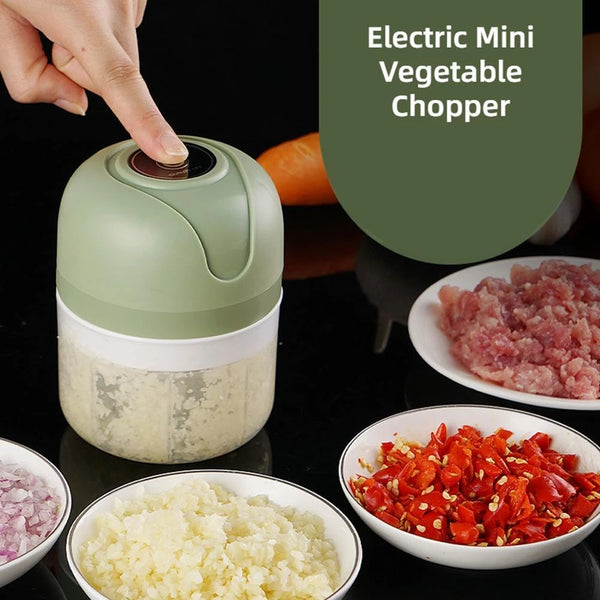 1pc Electric Garlic Chopper, Onion Chopper, USB Charging Vegetable Mincer, Electric Mini Chopper, Food Processor, Kitchen Tools