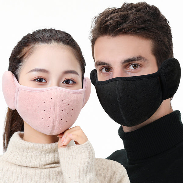 Autumn And Winter Warm Thickened Ear Protection Face Cold Protection Unisex Three-dimensional Washable Reusable Cycling Windproof Face Mask Breathable Hole Face Mask Face Cover Earflap 3-in-1