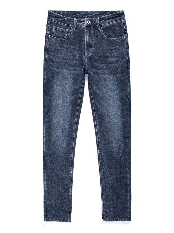 Men's High-waist Stretch Denim Jeans For Big And Tall Guys, Plus Size