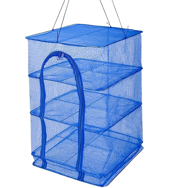 Drying Rack, 3 Layers Of Non-Toxic Folding Mesh, Hanging Drying Net For Shrimp, Fish, Vegetables, & Herbs (25.59X13.78X13.78 In)