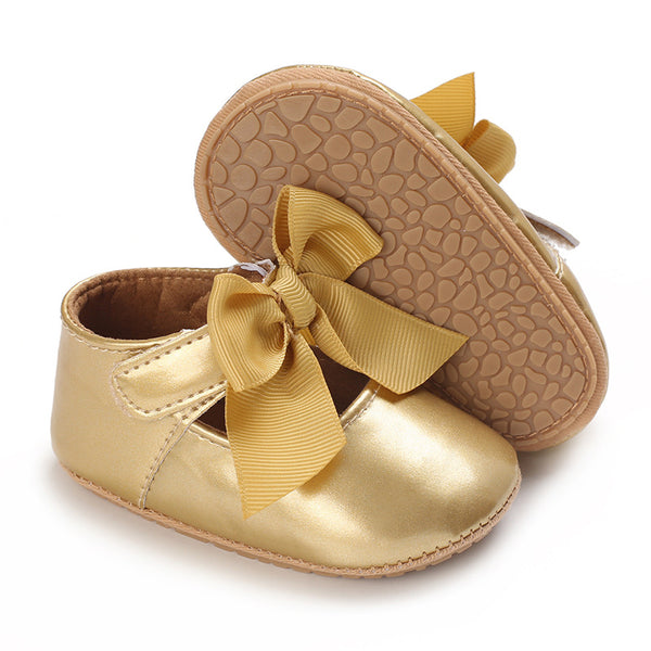 Baby Soft Sole Princess Shoes, First Walker Bow Shoes, Mary Jane Flats