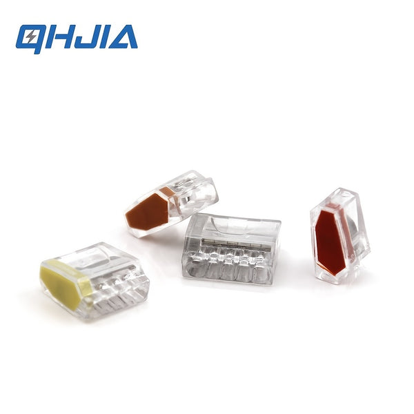 10/50pcs Wire Connector 252/253/254/255 Mini Fast Compact Conductor Wiring Cable Electrical Connector Push-in Terminal Block