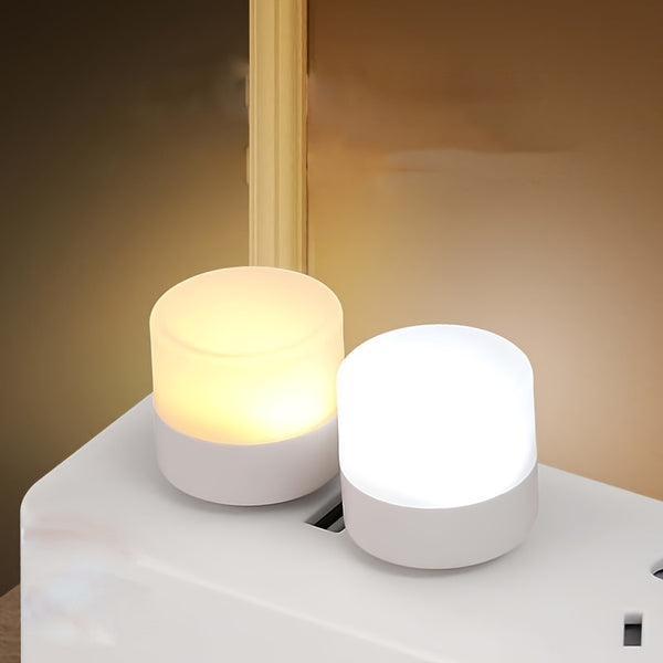 1pc USB Night Light, 1.45*0.94inch/3.7*2.4cm, Eye Protection Small Table Lamp On The Bedside Of Dormitor