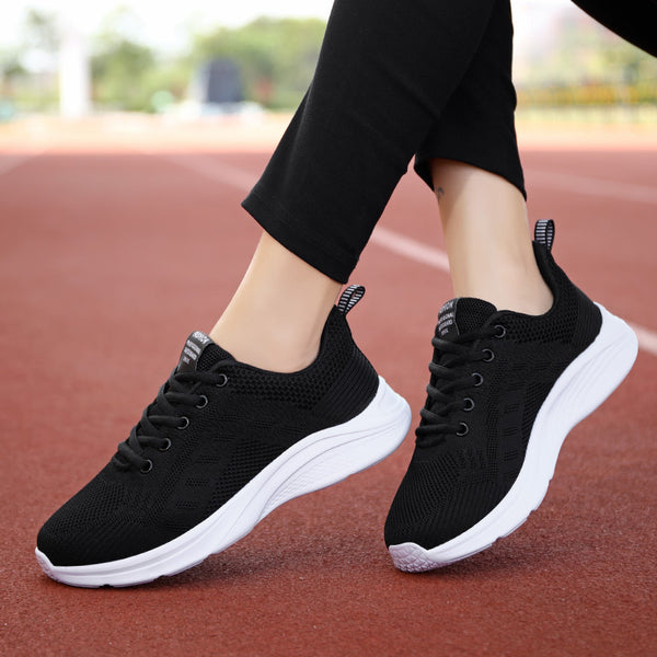 Women's Lightweight Breathable Running Shoes Women's Mesh Casual Lace-up Sneakers