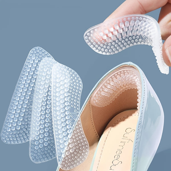 2pcs Silicone Heel Stickers Heels Grips For Women Men Anti Slip Heel Cushions Non-Slip Inserts Pads Foot Heel Care Protector