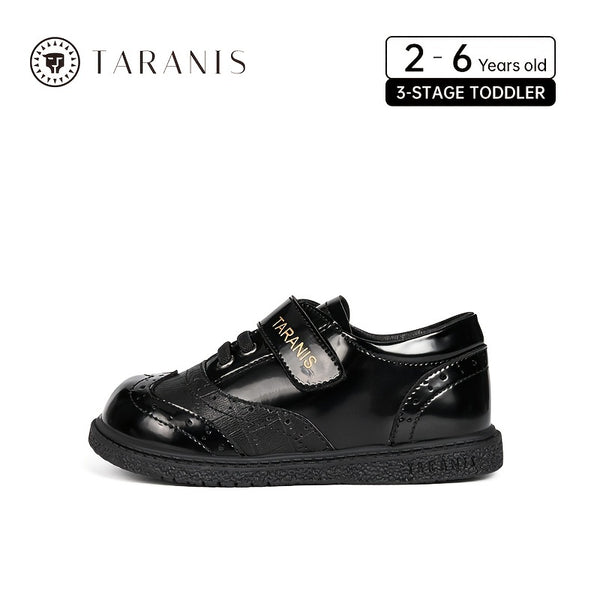 TARANIS Toddler Kids Boys Loafers Soft-soled Anti-slip Hook-and-loop Fastener Shoes