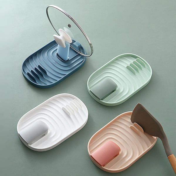 1pc Random Color Pot Lid Storage Rack Kitchen Pot Lid Rack Spoon Frying Shovel Spatula Storage Rack