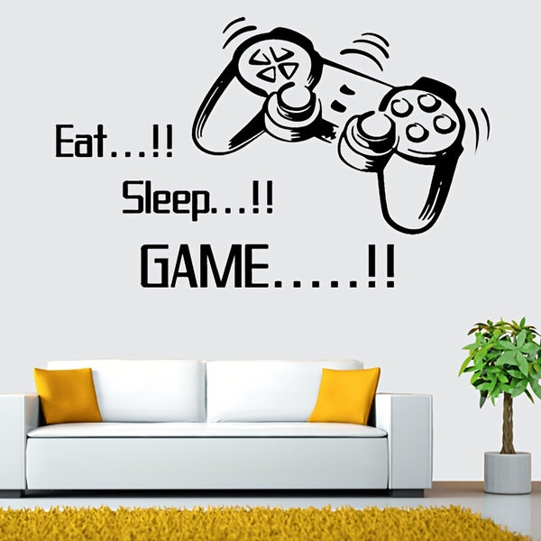 1pc EAT SLEEP GAME  Wall Sticker, Home Decorations For Bedroom Living Room