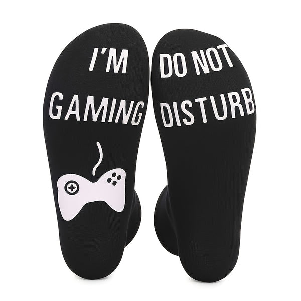 1pair Men's"I'm Gaming Do Not Disturb" Novelty Socks