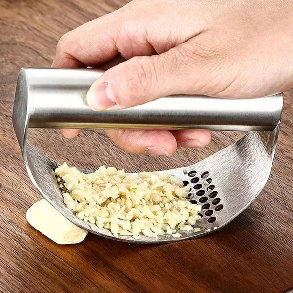 1pc/Pack, Stainless Steel Garlic Press Tool, Manual Minced Garlic Chopped Garlic Tool