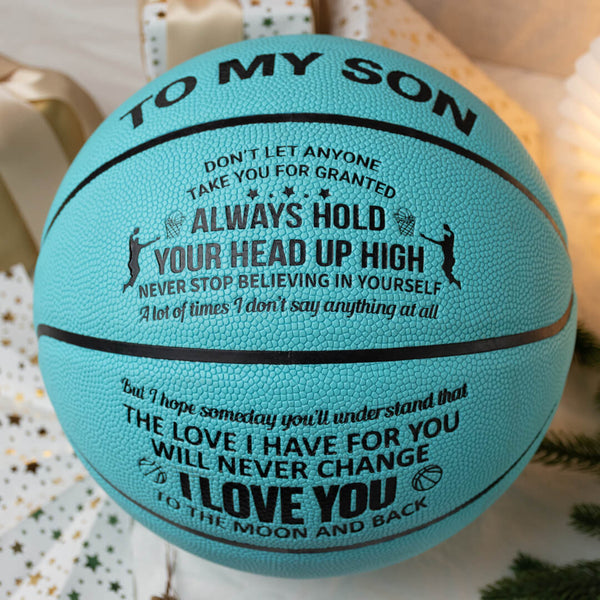 "To My Son... I Love You" Engraved Basketball For Son, Gifts For Kids