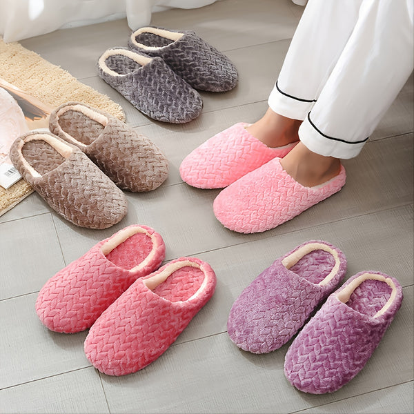 Women's Fluffy Home Slippers, Soft & Comfortable Indoor Slides