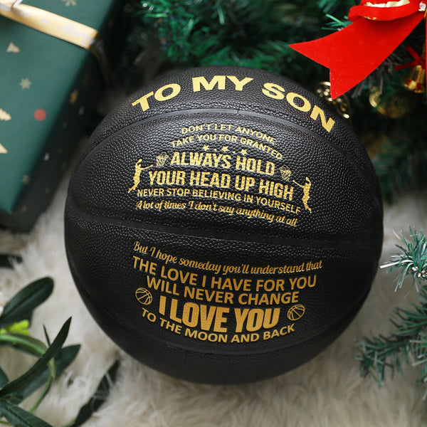 To My Son - I Love You To The Moon And Back - Basketball Gift