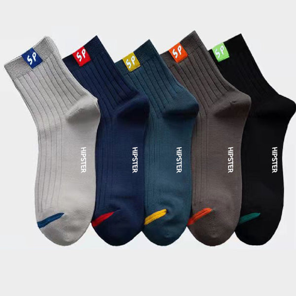 5pairs Men's "Hipster" Cotton Ankle Socks