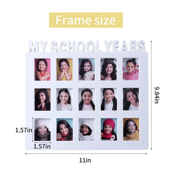 Kids My School Years Growth Document Photo Frame