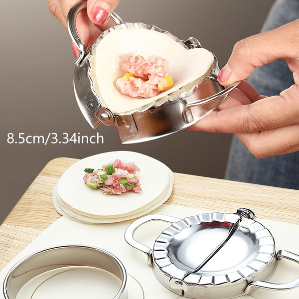 1pc Small Stainless Steel Dumpling  Wonton Mould, Easy-tool For Dumpling Wrapper Dough Stamp Cutter Pastry Pie Making