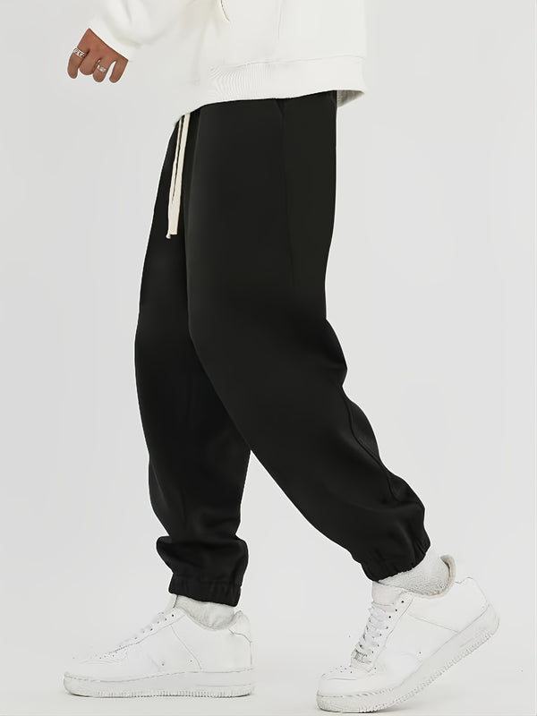 Men's New Loose Solid Color Casual Sports Long Polyester Sweatpants Christmas Gifts