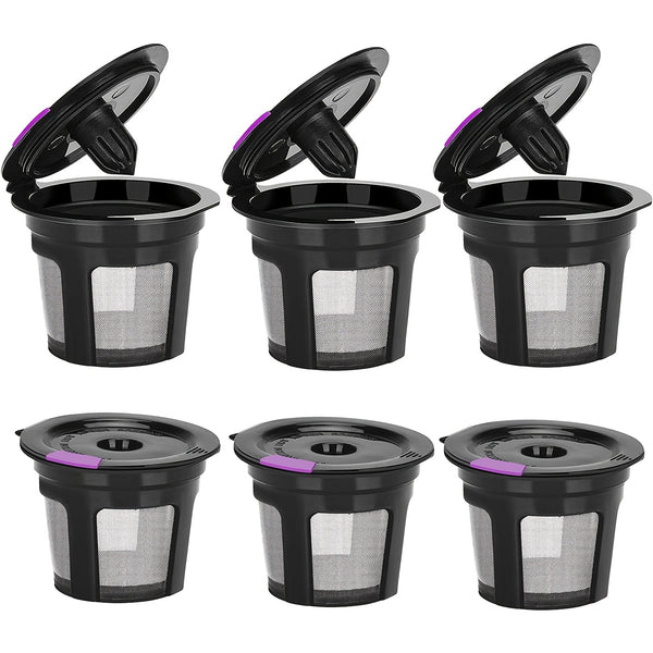 6 Packs Reusable K Cups For Keurig, Reusable K CUP Coffee Filter Refillable Single K CUP For Keurig 2.0 1.0 BPA 20.8in/1.5in 0.18lb