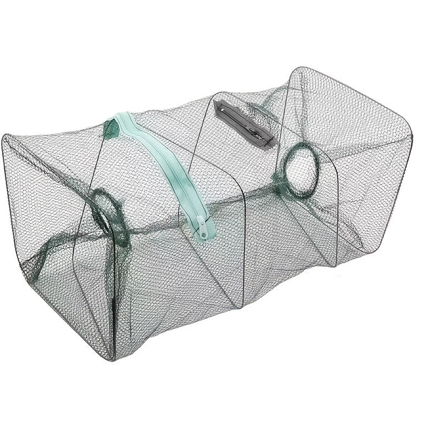 Fishing Bait Trap, Crab Trap Minnow Trap Crawfish Trap Lobster Shrimp Collapsible Cast Net Fishing Nets Portable Folded Fishing Accessories 8.2X17.7inches