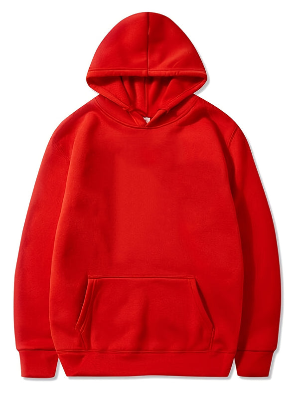 Men's Basic Solid Color Fleece Hoodie