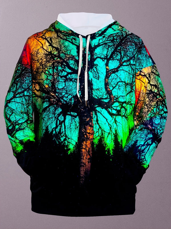 Men's Plus Size 3D Trees Print Drawstring Hoodie For Big And Tall Guys