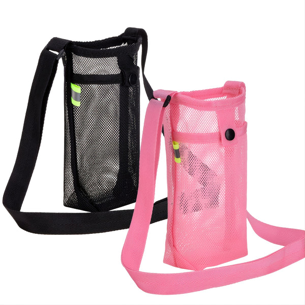 2pcs Water Bottle Holder , With Adjustable Shoulder Strap For Outdoor Sports Gym Hiking Camping Walking