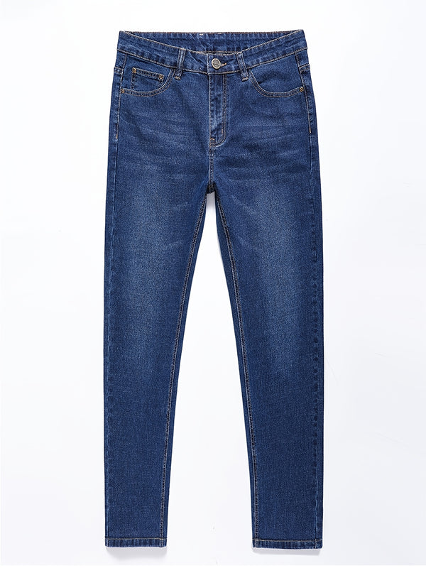 Men's High-waist Stretch Denim Jeans For Big And Tall Guys, Plus Size