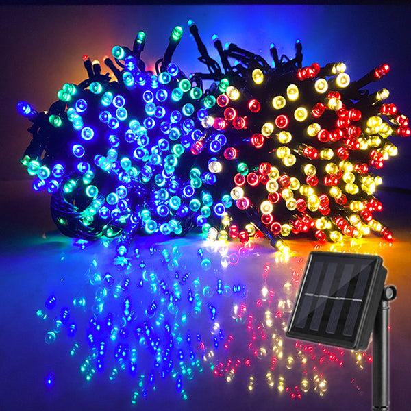 1pc 39ft 100LED Solar String Lights, Waterproof Christmas Lights, Twinkle Lights