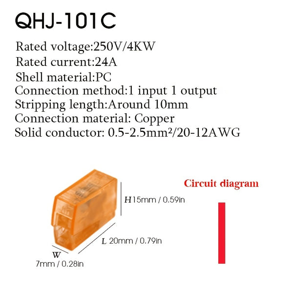 10pcs Wire Electrical Connector Push-in Quick Universal Compact Wiring LED Light Cable Connectors Terminal Block 733 102/104/106/108