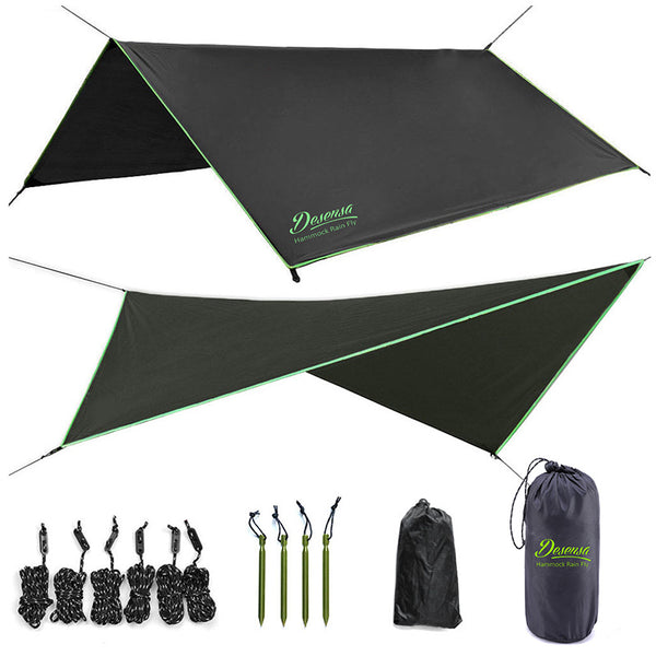 1pc Hammock, Waterproof Tent Tarp, Camping Backpacking, Survival Shelter