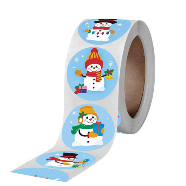 1 Roll Of Christmas Graphic Stickers Holiday Decorating Posts Pack Gift Sticker Home Decor