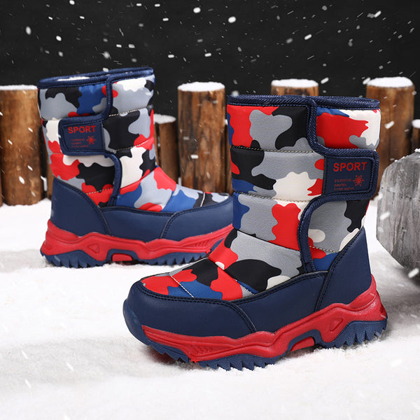 Kids Snow Christmas Boots Winter Boot Warm Waterproof Outdoor Slip Resistant Cold Weather Shoes