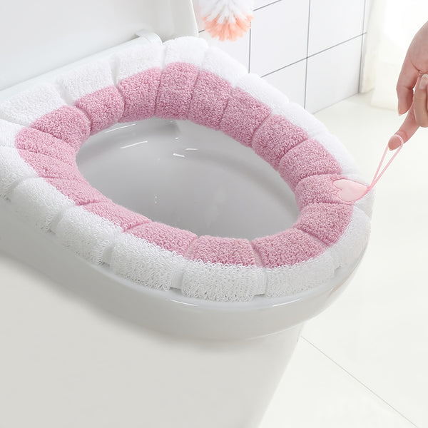 Universal Solid Color Winter Fuzzy Toilet Seat For Children And Adults, Washable Toilet Cover, Children Will Not Be Afraid Of The Cold When Going To The Toilet In Winter